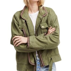 ✨ Free People Flight Line Bomber Jacket – Size Large ✨